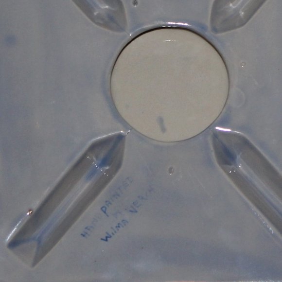 Hand Painted and Artist Signed Trivet | Wilma Verch Vintage Trivet - Picture 6 of 6